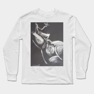 Black And White Reclining Female Nude Long Sleeve T-Shirt